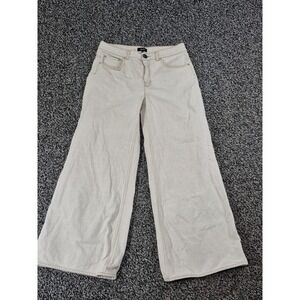 ME+EM White Seam Front Flared Wide Leg Jeans White Size 30 ME + EM ME and EM